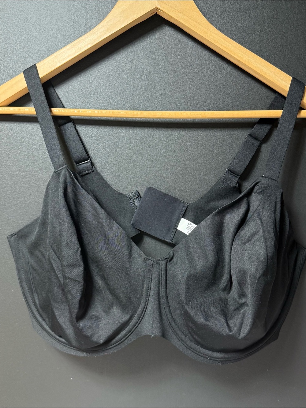 New Women's WACOAL 855451 Black Sleek Standard Underwire Bra